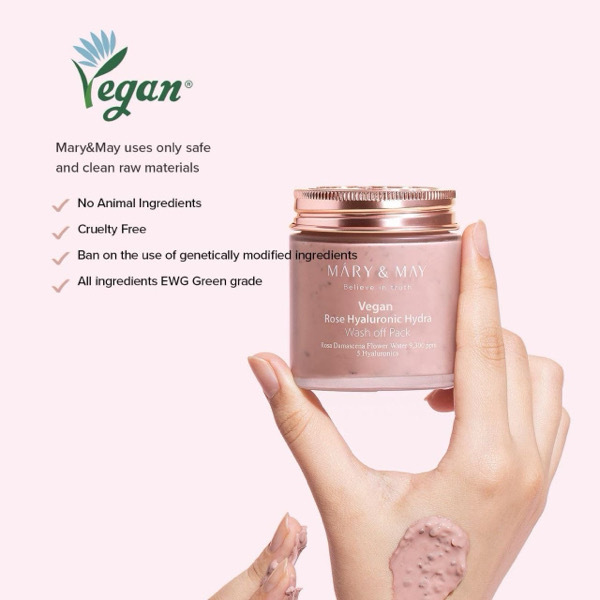 MARY&MAY Rose Hyaluronic Hydra Wash off Pack 