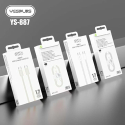 YESPLUS_YS-887#USB-C 60W CHARGE CABLE 1M/WHITE/1pc