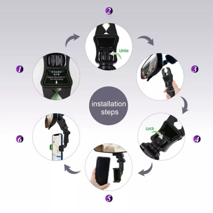 Car Rearview Mirror Phone Holder