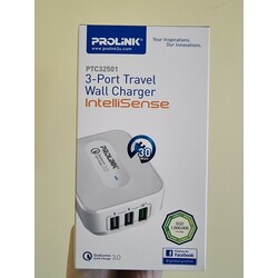 Prolink 3-Port Travel Wall charger IntelliSense