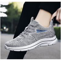  Light Running Shoes Men Breathable Sneakers Walking Jogging Trainers Shoes - Grey 