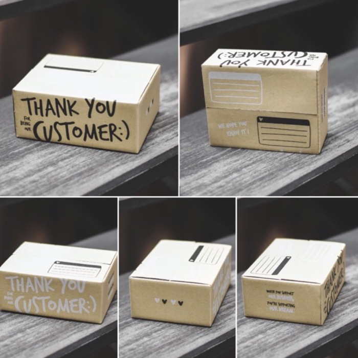#T001 Thank You Customer Box Size 00 9x14x6cm - 1 Set (20PCS)