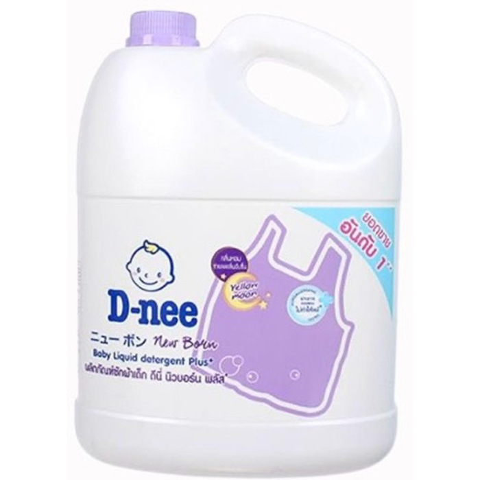 D-nee Baby Liquid Detergent Plus+ Yellow Moon 3000ml - 1Bucket 
