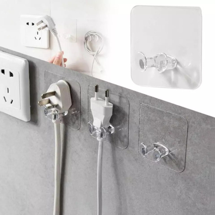 10PCS Transparent Power Plug Holder