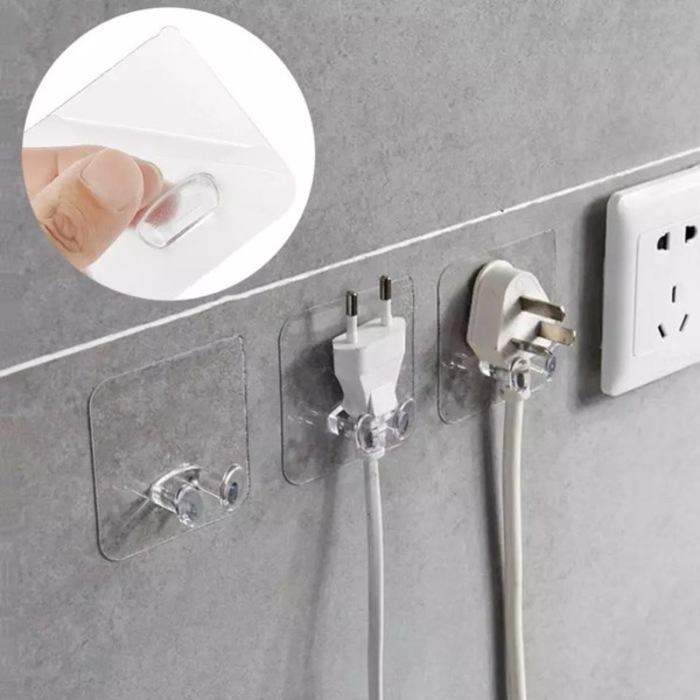 10PCS Transparent Power Plug Holder