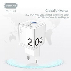 YESPLUS USB-A&USB-C 20W Chargr Black 1 Piece