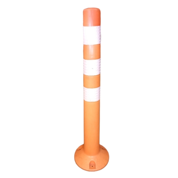 Traffic Pole Orange & White Tough 750mm