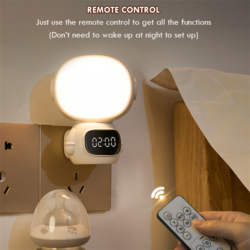 Night Lamp LED with Clock + Remote (BC9363)