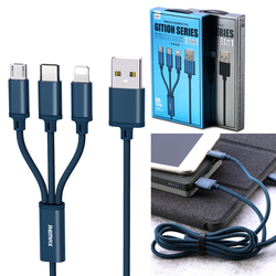 Cable Charger 3in1 REMAX RC-131th 2.8A (iP+Micro+Type-C) 9964