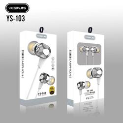 YESPLUS_YS-103-EARPHONE PURE SOUND Hi-Res AUDIO EXTRA BASS/White/1pcs