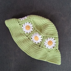 Handmade Crochet Flower Bucket Hat