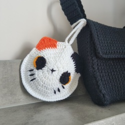 Handmade Crochet Mouse Keychain Pouch - White (S, M, L)
