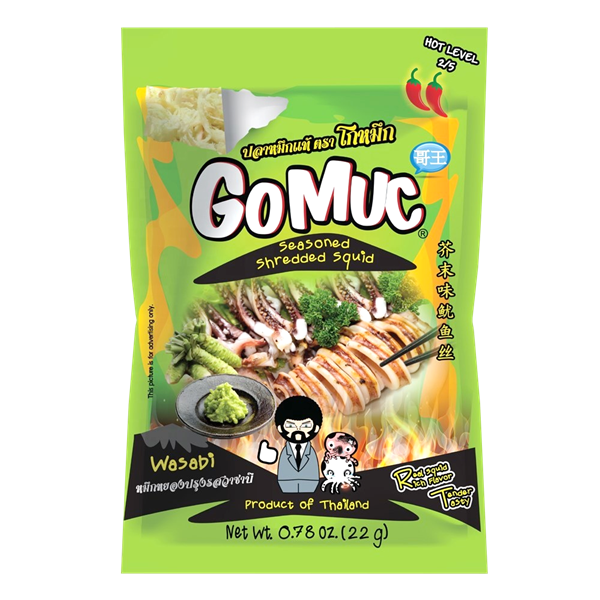 GoMuc Shredded Squid Wasabi 22g