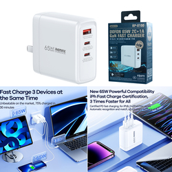 Power Charger Remax RP-U100 PD/QC 65w 9949