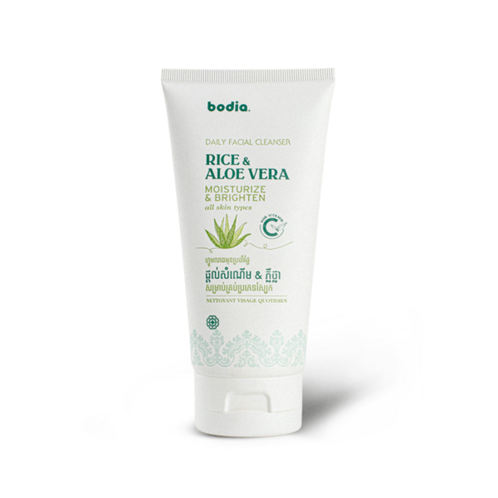 Bodia – Daily Face Cleanser – Rice & Aloe Vera 150ml
