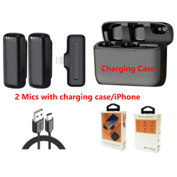 Wreless Mcirophone 2 Mic With Charging Case for iPhone