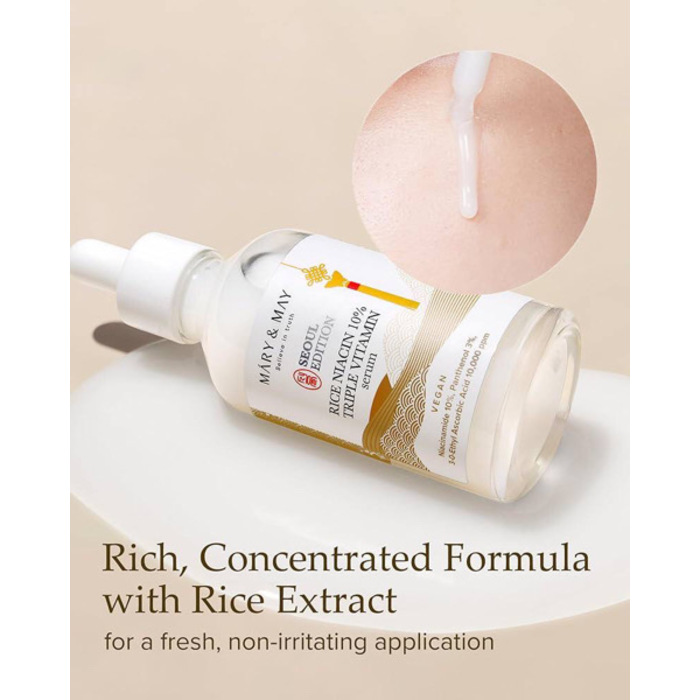 Mary&May vegan Rice Niacin 10% Triple vitamin serum 