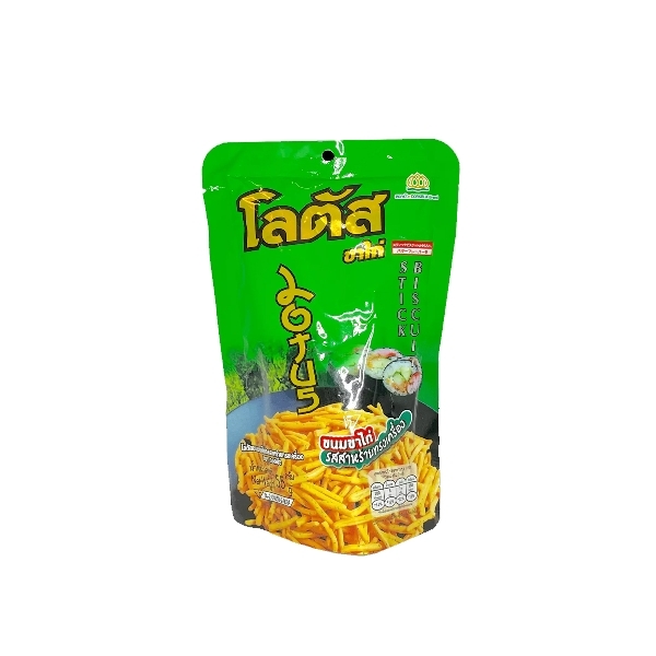 LOTUS Biscuit Stick Seaweed 55g/នំជើងមាន់រសជាតិសារាយសមុទ្រ