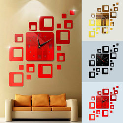 Mini Home Wall Clock 3D DIY Acrylic Mirror Stickers For Home Decoration