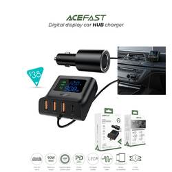 ACEFAST Digital Display Car HUB Charger