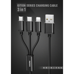 Cable Charger 3in1 REMAX RC-131th 2.8A (iP+Micro+Type-C) 9964