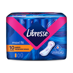 សំឡីអនាម័យ Libresse MAXI អត់ស្លាប មាន 10បន្ទះ