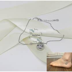Silver Rhodium Plated Anklet 009 