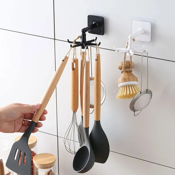 Folding Rotary Hexagon Hook Kitchen Nail