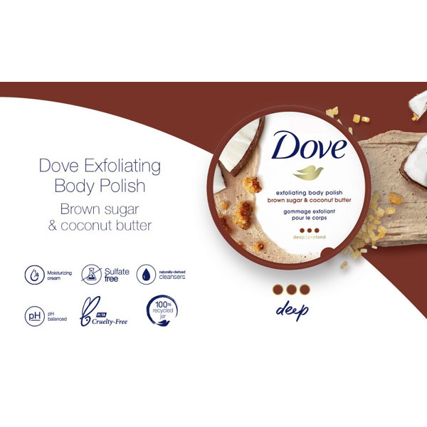 Dove Exfoliating Body Polish Brown Sugar & Coconut Butter 
