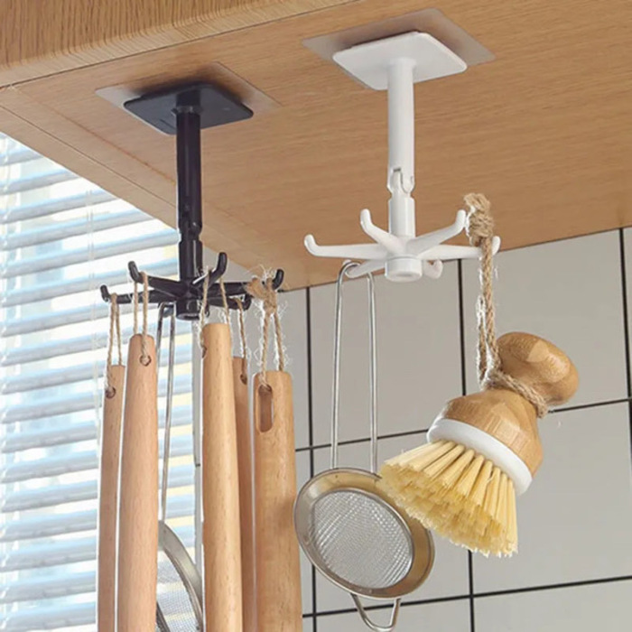 Folding Rotary Hexagon Hook Kitchen Nail