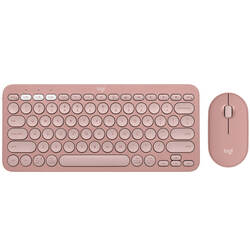 ogitech Pebble 2 Combo Slim, multi-device Wireless & Bluetooth® keyboard and mouse-Tonal Rose