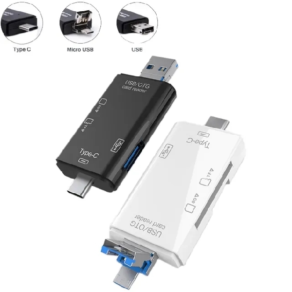 6 in 1 Card reader with USB OTG adapter 