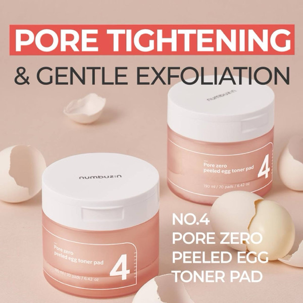 Numbuzin 4 Pore zero peeled egg toner Pad 