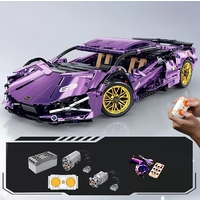 Lego ឡាន មានតេឡេបញ្ជា Apollo Sun God Drift Sports Car Model Assembled Building Blocks Toys V12