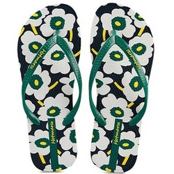 Hotmarzz Flower Green Flip Flop 