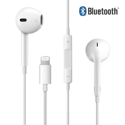 iPhone 7/8/7+/8+/XS/11/12/13 Wired Bluetooth Earphones - White