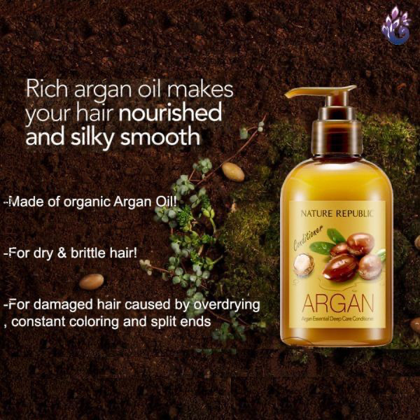 Nature Republic Argan Essential Deep Care Conditioner (ក្រែមបន្ទន់សក់) - 300ml