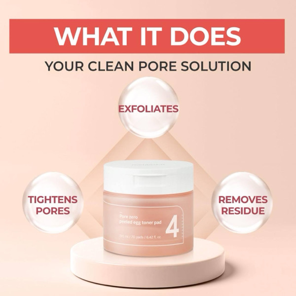 Numbuzin 4 Pore zero peeled egg toner Pad 