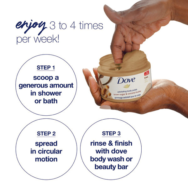 Dove Exfoliating Body Polish Brown Sugar & Coconut Butter 