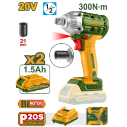 Jadever Cordless impact wrench​ (Brushless Motor) 1.5Ah JD-0004