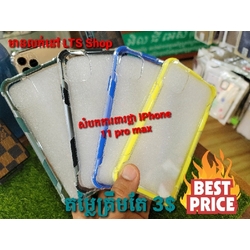 iPhone 11 Pro Max Transparent Case with Colored Frame