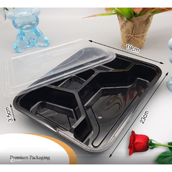4 Trays Rice Box HT04 (50PCS) - Black