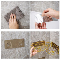 No-Drill Bathroom Shelf Corner - Gold