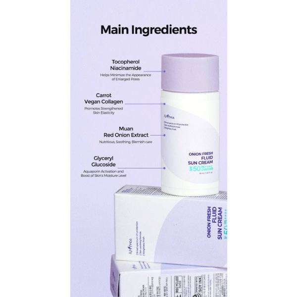 Isntree Onion Fresh Fluid Sun Cream 