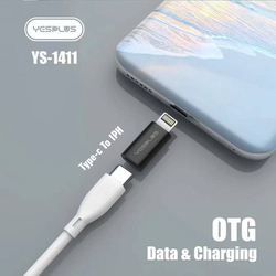 YESPLUS_YS-1411-PHONE JACK EXCHANGE TYPE-C TO iPHONE/Black/1pcs