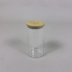Glass Canister w/Bamboo Lid (M) 1L Dia.10xH15cm