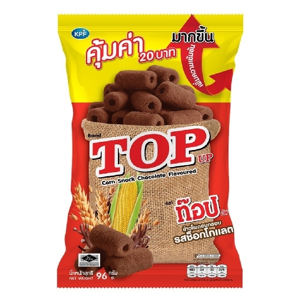 TOP UP Corn Snack Chocolate 96g