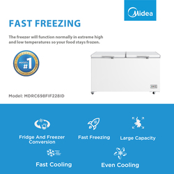Midea Non-Inverter Chest Freezer 508L MDRC698FZG01