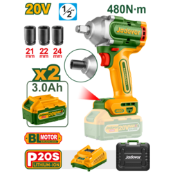 Jadever​​ Cordless Impact Wrench Brushless Motor 3.0Ah ​JD-0005