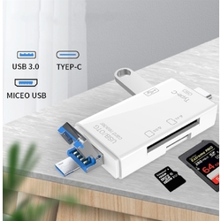 6 in 1 Card reader with USB OTG adapter 
